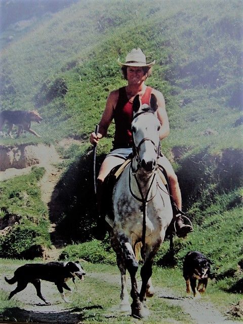 maori guy with dogs