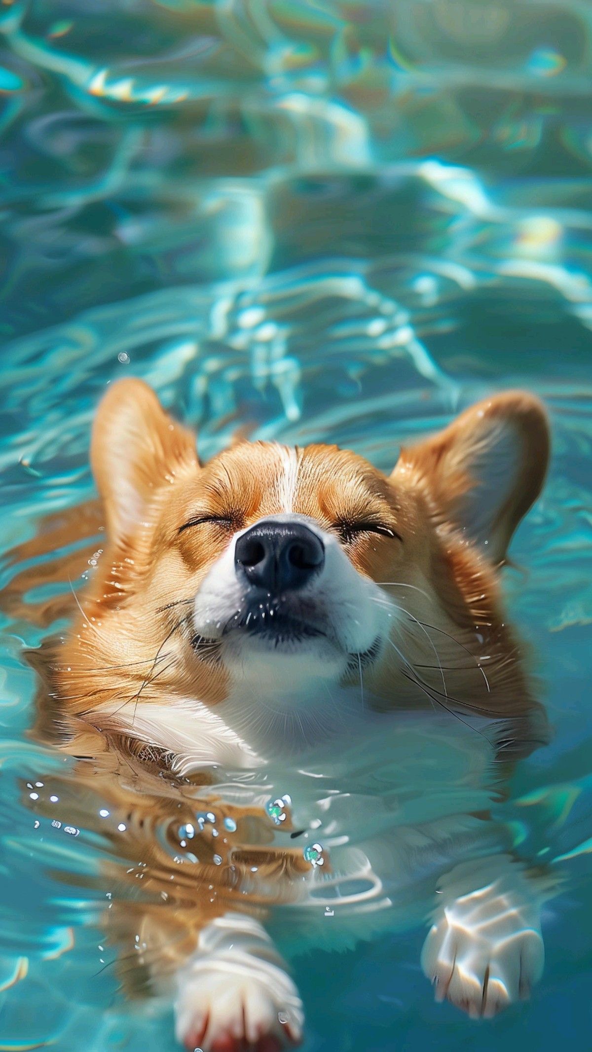 dog swimming